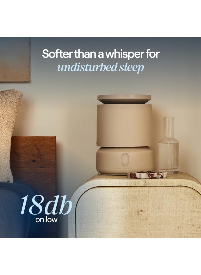 Blueair Room Humidifier - DreamWell - 48Hr Top-Fill Mist-Free InvisibleMist Technology Aroma Stone for Essential Oils and Soothing Mood Lighting - Quiet Operation for Bedroom and Home Use - Beige - Image 3